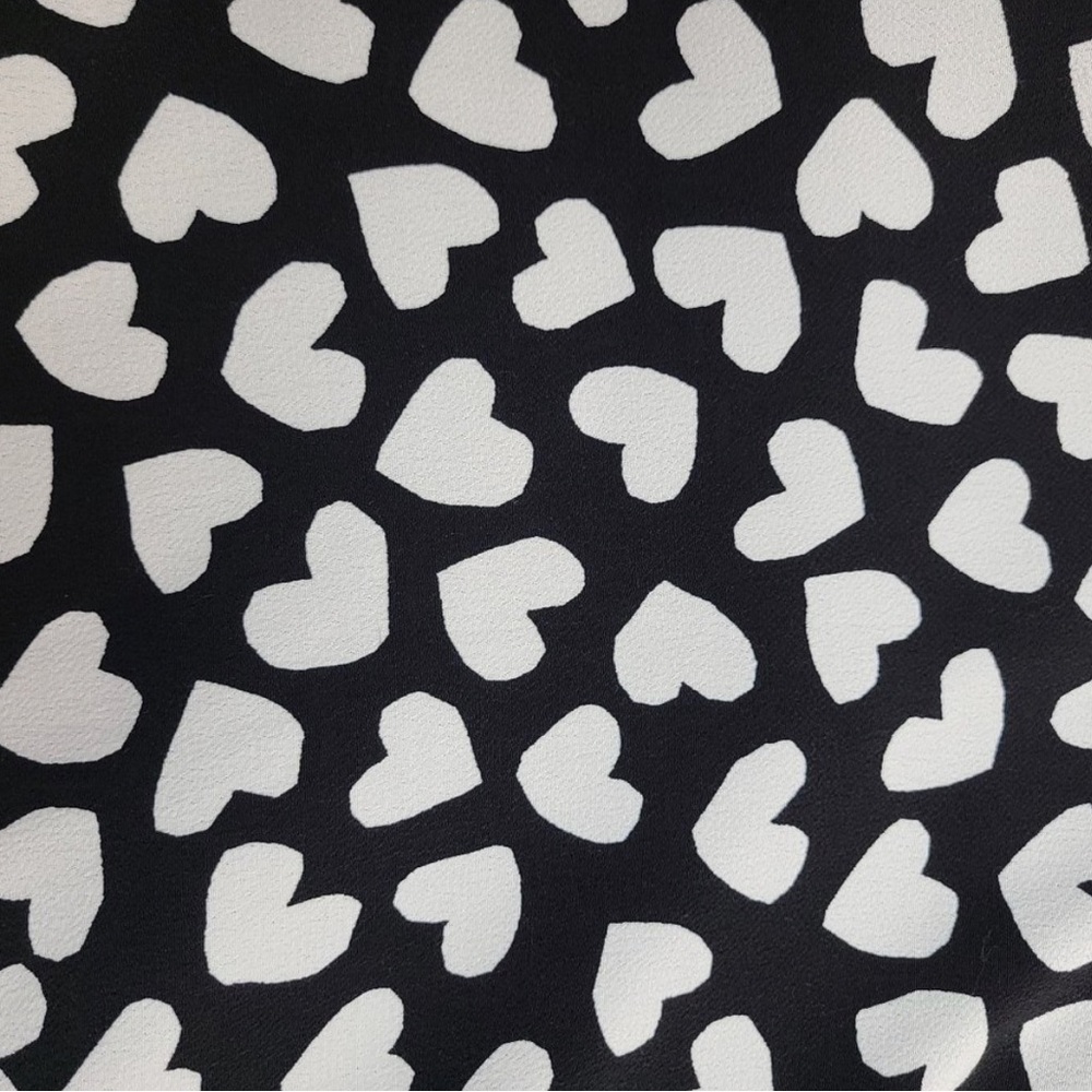 Kate Spade Heart Print Mini Dress XS | Black White Shift Valentine Date Dress - Picture 13 of 14